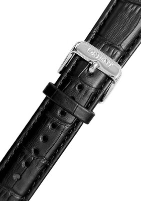 Leren horlogeband Orient UL020014J0 20mm (voor modellen RA-AA0A, RA-AC00, RA-AX00), zwart