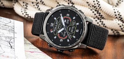 Nylon horlogeband Ricardo 26mm (voor Garmin Fenix 8/7X/6X (51mm), Tactix enz.), zwart, doorgevoerd