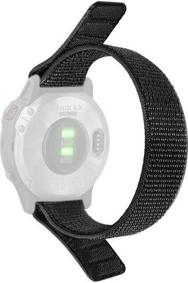Nylon horlogeband Ricardo Cortina 26mm, Black, doorloper