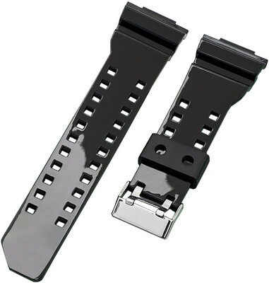 kunststof horlogeband Ricardo Cassola 16mm (voor Casio G-Shock GA-100, GA-110, GD-120, GLS-100), zwart V8