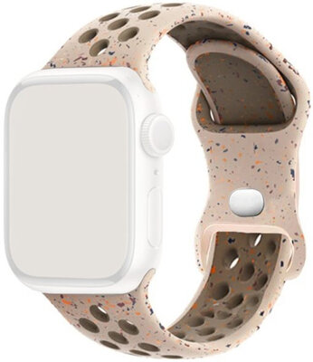 Bandje voor Apple Watch 38/40/41 mm, silicone sport, beige