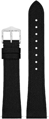 Leren horlogeband Hirsch Giffone L 01875050-2, zwart, kalfsleder, lengte L, Quick Release