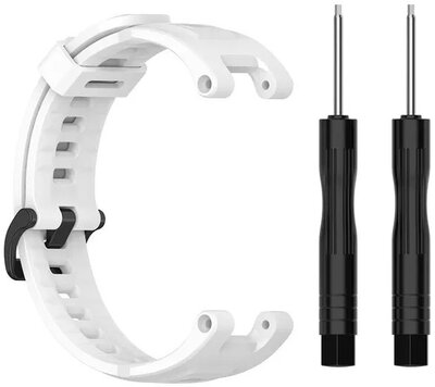 Riem voor Amazfit T-Rex Pro, silicone, wit + vervangingsaccessoires