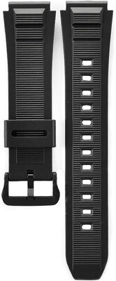 Bandje voor Casio, hars, zwart, zwarte gesp (voor model MWA-100H)
