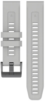 QuickFit band 20mm, silicone, lichtgrijs, zwarte gesp (Garmin Fenix 7S/6S/5S etc.)