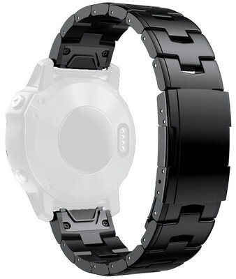Roestvrijstalen horlogeband Ricardo Cafragna 26mm, Black, QuickFit