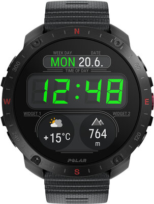 Polar Grit X2 Pro Night Black V1, maat S-L