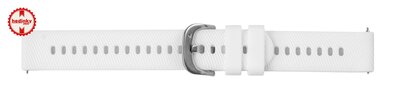 Siliconen horlogeband Ricardo Marmolada 18mm, White, Quick Release