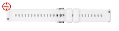 Siliconen horlogeband Ricardo Marmolada 18mm, White, Quick Release