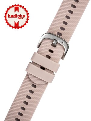 Siliconen horlogeband Ricardo Marmolada 18mm, Pink, Quick Release