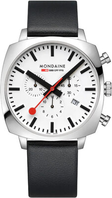 Mondaine Grand Cushion Quartz MSL.41410.LBV.SET (+ reserveriempje)