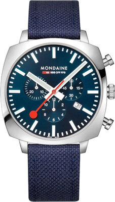 Mondaine Grand Cushion Quartz MSL.41440.LD.SET (+ reserveriempje)