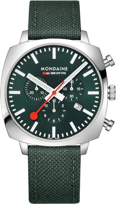 Mondaine Grand Cushion Quartz MSL.41460.LF.SET (+ reserveriempje)