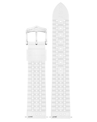 rubberen horlogeband Hirsch NYAD M 0920099100-2, wit, natuurrubber, lengte M, Quick Release