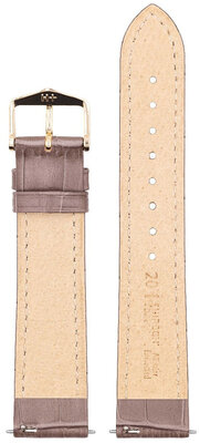 Grijsbruine leren band Hirsch Duke M 01028137-1 (kalfsleer)