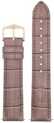 Grijsbruine leren band Hirsch Duke M 01028137-1 (kalfsleer)