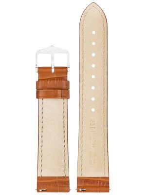 Leren riem Hirsch Duke S 01028375-1, bruin, kalfsleer, ingekorte lengte