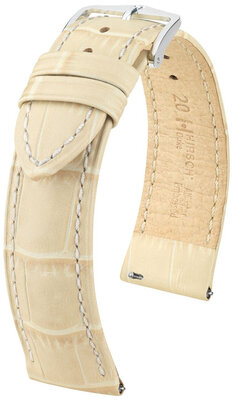 Beige leren band Hirsch Duke S 01028390-1 (Teletina)