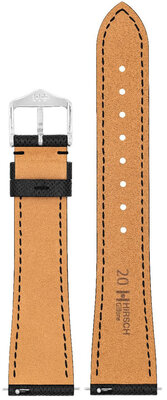 Zwart leren band Hirsch Giffone L 01875150-2 (Teletina)