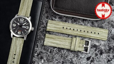 Nylon horlogeband Ricardo Cervinia 22mm, Green, Quick Release