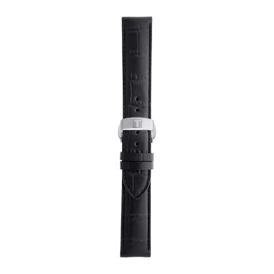Leren horlogeband Tissot T852.013.405 19mm, zwart, Quick Release