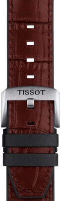 Leren riempje Tissot T852.046.767 22mm, bruin, Quick Release