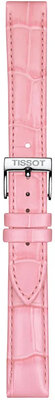 Leren horlogeband Tissot T852.047.114 16mm, roze, Quick Release