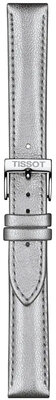Leren riempje Tissot T852.047.129 16mm, zilveren, Quick Release