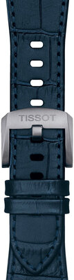 Blauwe leren band Tissot T852.047.701 voor Tissot PRX 40mm