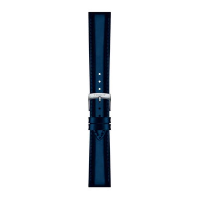 Leren horlogeband Tissot T852.048.150 18mm, blauw, Quick Release