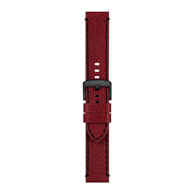 Leren riempje Tissot T852.049.048 22mm, rood, Quick Release