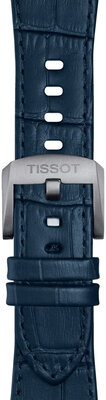 Blauwe leren band Tissot T852.049.411 voor Tissot PRX 42mm