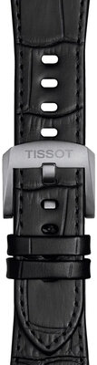 Zwart leren band Tissot T852.049.415 voor Tissot PRX 42mm