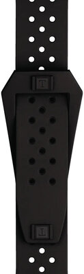 Rubberen horlogeband Tissot Sideral T852.048.857 20mm, zwart, Quick Release