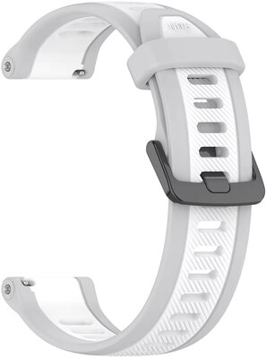 Ricardo 18mm Silicone Strap (Garmin Venu 2S, Vívoactive 4S, Forerunner 265S, Venu 3S, etc.), Wit, Snelkoppeling