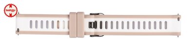 siliconen horlogeband Ricardo Bormio 18mm, Beige, Quick Release