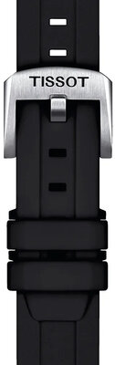 Zwarte siliconen band Tissot T852.047.455