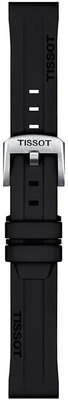 Siliconen bandje Tissot T852.047.455 18mm, zwart, Quick Release