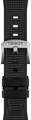 Zwarte siliconen band Tissot T852.048.462 voor Tissot PRX 40mm