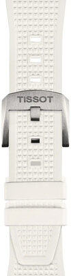 Witte siliconen band Tissot T852.048.463 voor Tissot PRX 40mm