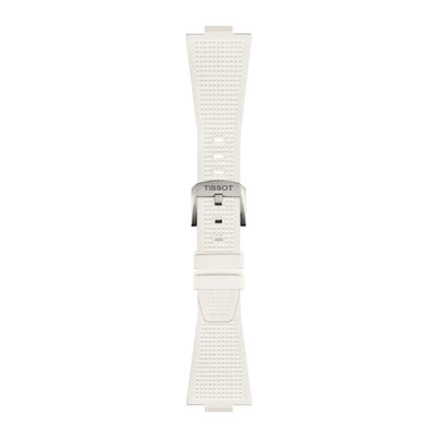 Siliconen bandje Tissot T852.048.463 (voor het model Tissot PRX 40mm), wit