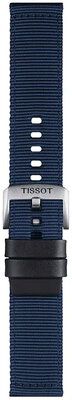 Textielen horlogeband Tissot T852.046.754 22mm, blauw, Quick Release