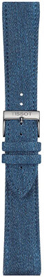Textielen horlogeband Tissot T852.046.781 22mm, blauw, Quick Release