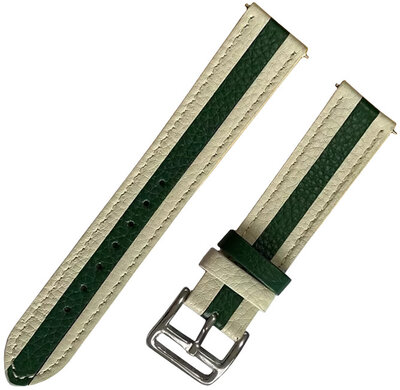 Leren horlogeband Ricardo Catania, groen, Quick Release