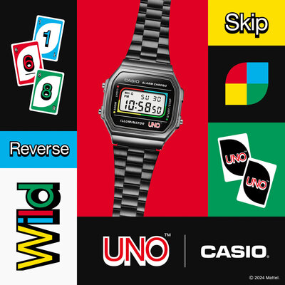 Casio Vintage A168WEUC-1AER UNO Collaboration