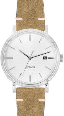 Leren horlogeband Hirsch Serro L 05564070-2, bruin, suède leer, Limited Edition, lengte L, Quick Release