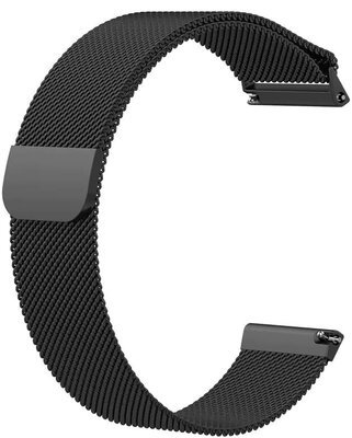 Ricardo stalen armband 20 mm (voor Garmin Fenix 7S, Epix 2, 42mm, etc.), zwart, QuickFit