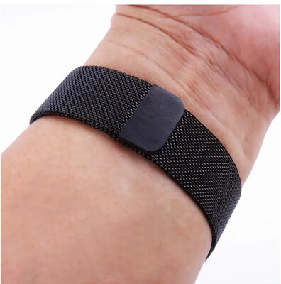 roestvrijstalen horlogeband Ricardo 26mm (voor Garmin Fenix 8/7X/6X (51mm), Tactix enz.), zwart, Milanese, QuickFit