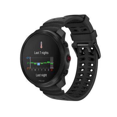 Polar Vantage M3 Night Black, maat S-L