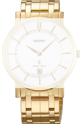 Roestvrijstalen horlogeband Orient PDDRQAA 20mm (voor model GW01), goudkleurig